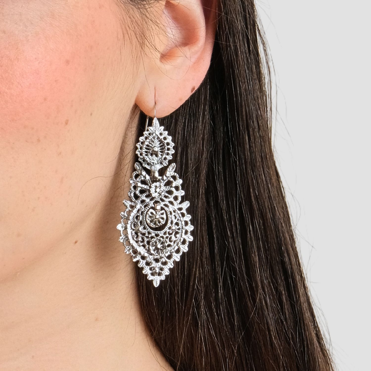Pendientes Reina L de Plata 