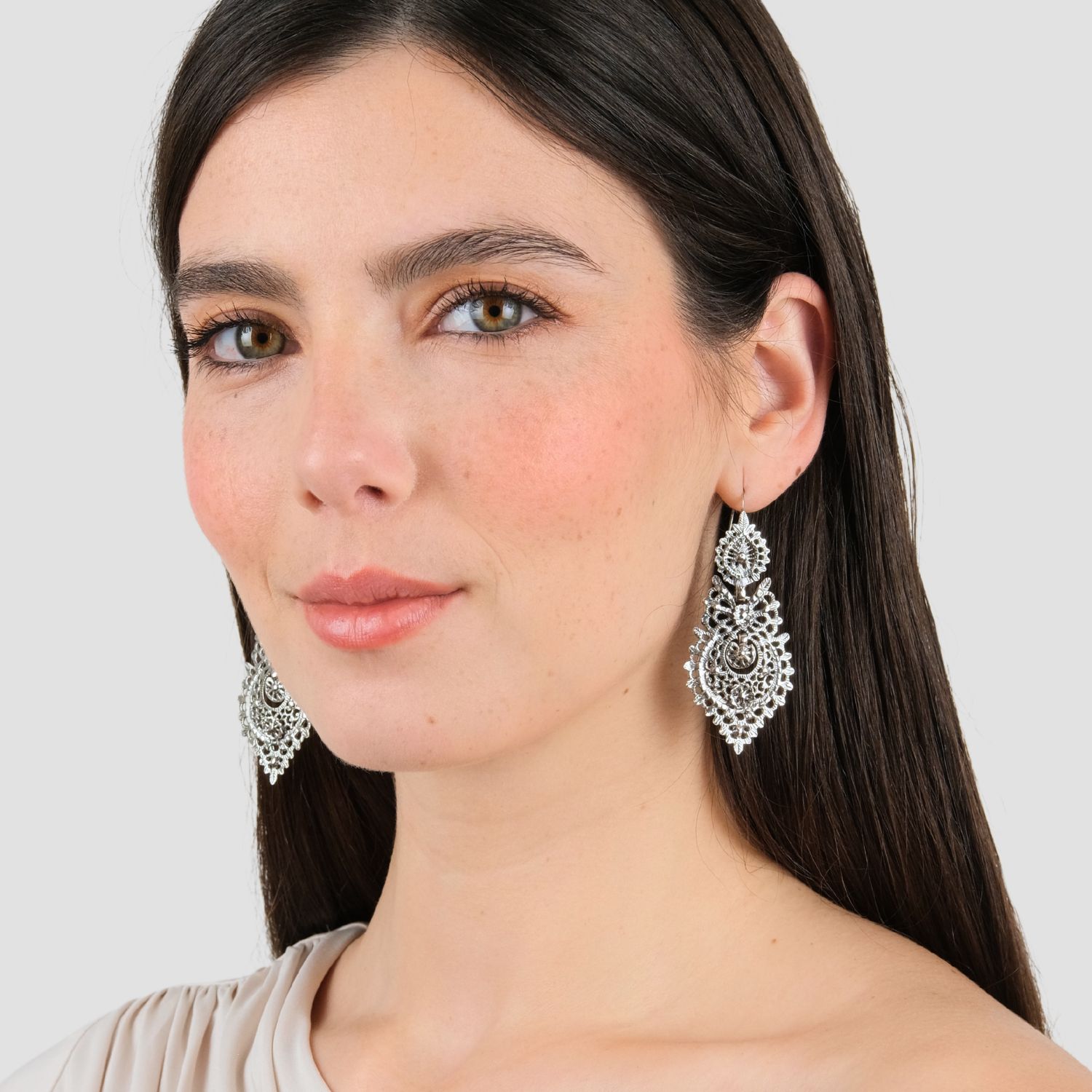 Pendientes Reina L de Plata 