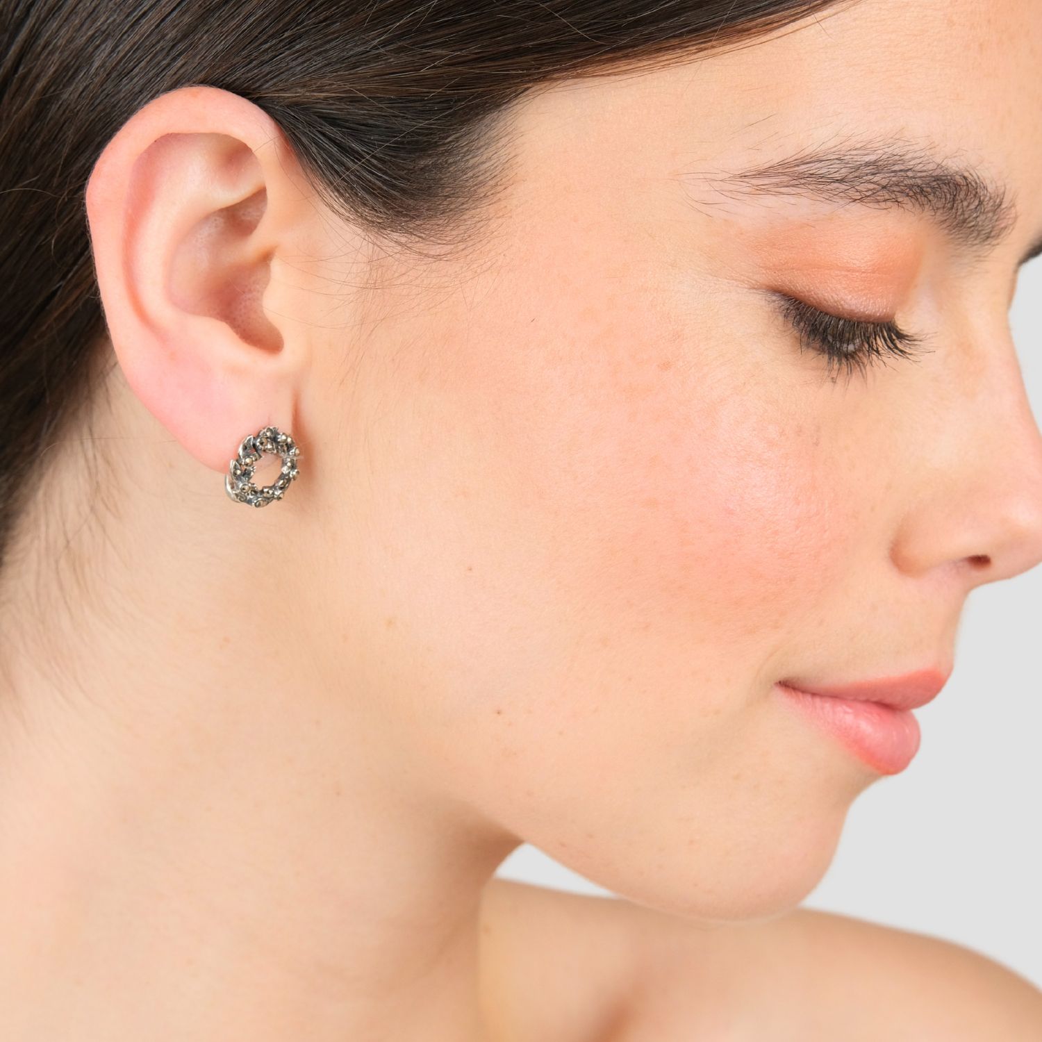 Boucles d'Oreilles Couronne Marcassites en Argent Boucles d'Oreilles Couronne Marcassites en Argent