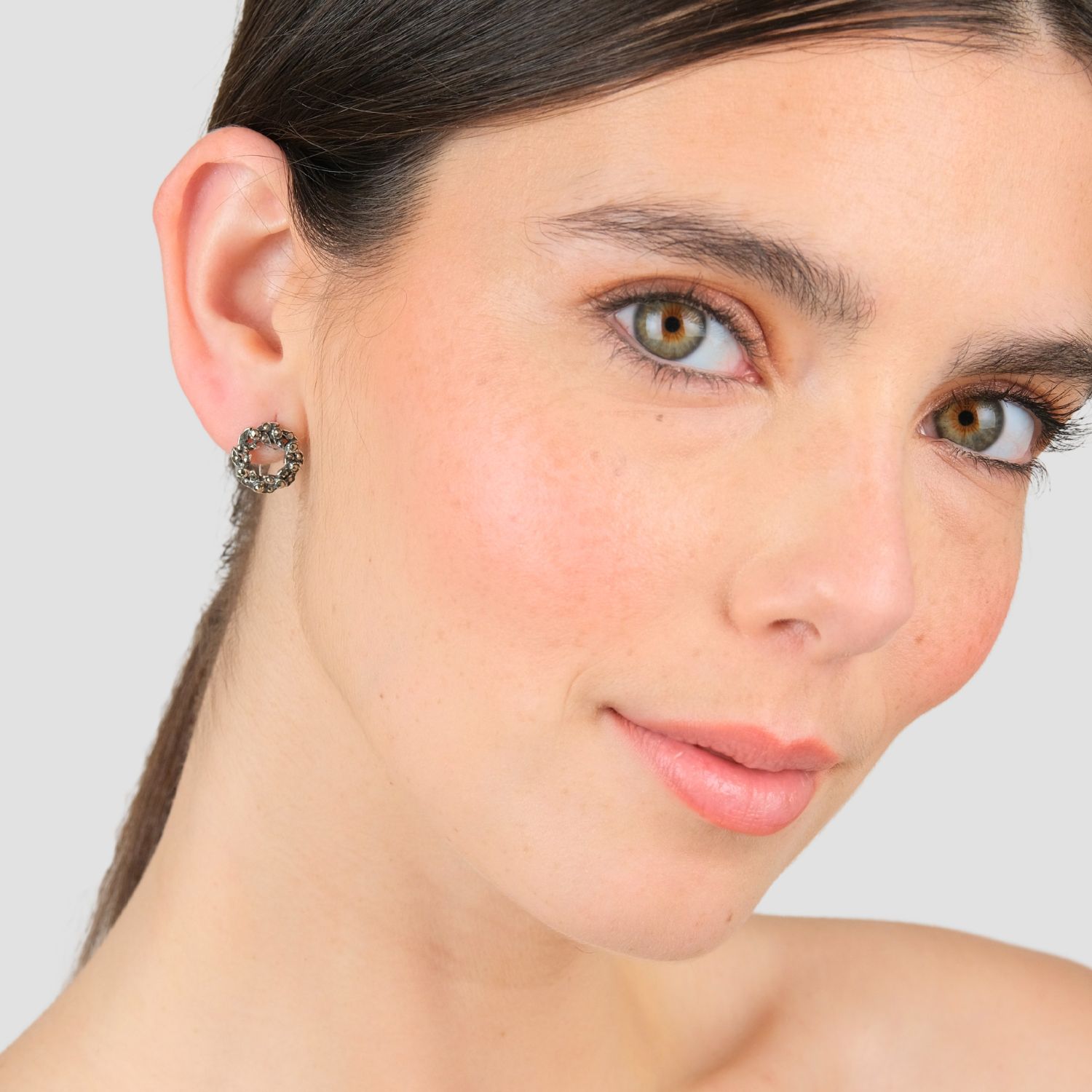 Boucles d'Oreilles Couronne Marcassites en Argent Boucles d'Oreilles Couronne Marcassites en Argent