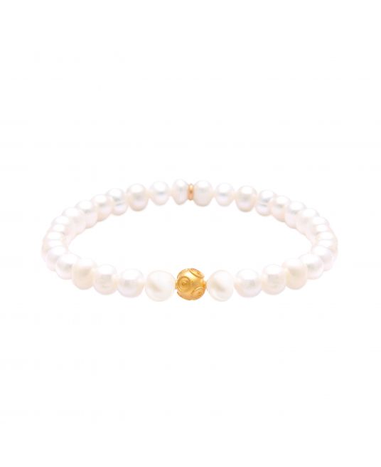 Bracelet Viana's Conta in 19,2Kt Gold with Pearls 