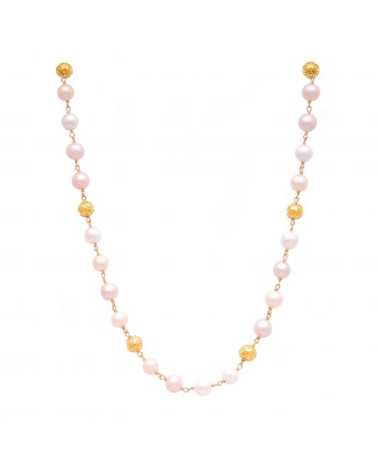 Necklace Viana's Contas in 19,2Kt Gold with Pearls 