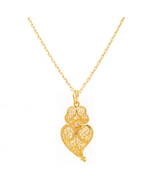 Necklace Heart of Viana M in 19,2Kt Gold and Diamond 