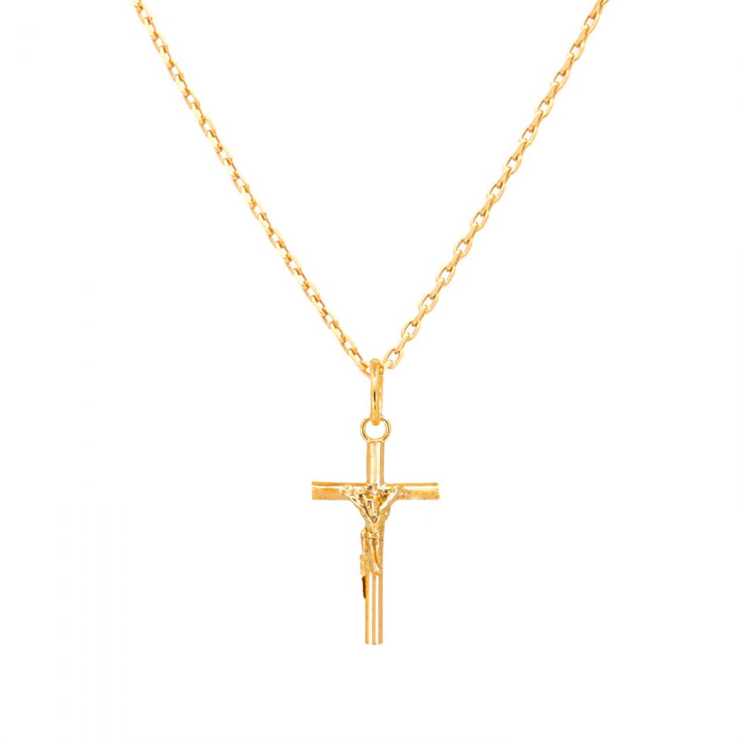 Necklace Crucifix in 19,2Kt Gold 