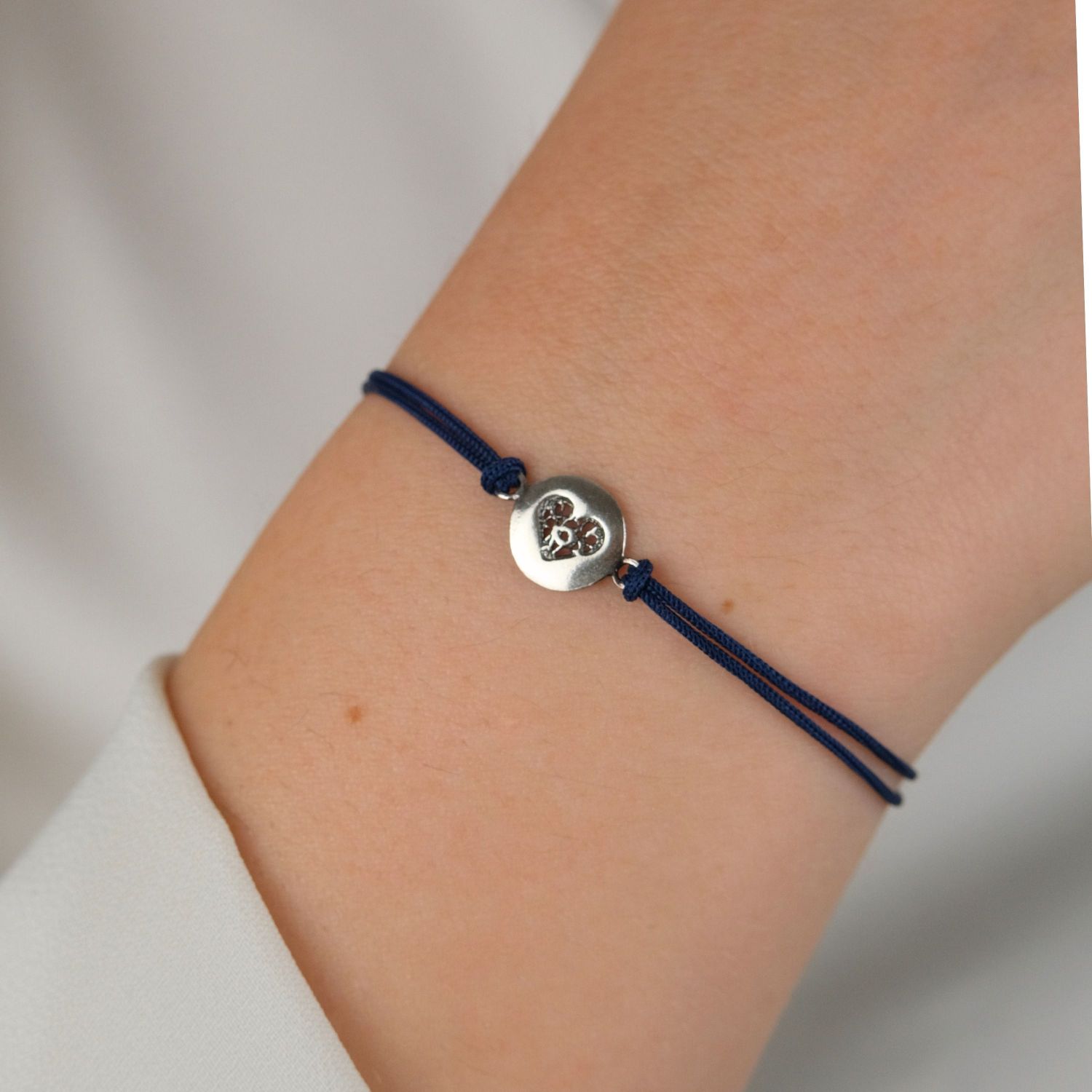 Bracelet Charm Cœur en Argent Bracelet Charm Cœur en Argent