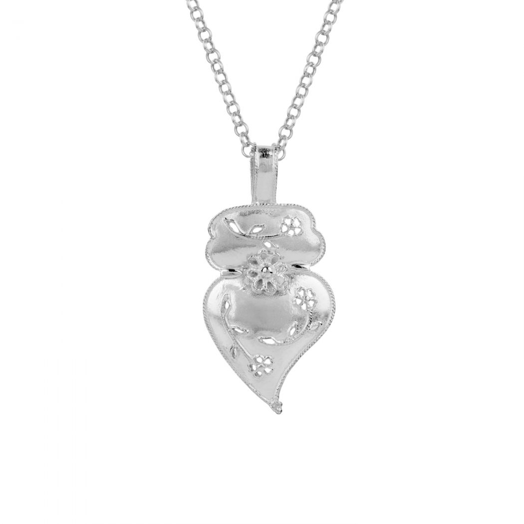 Collier Coeur de Viana Chapa Opado en Argent Plaqué Or 