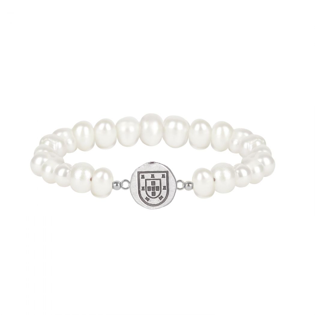 Bracelet Escudo in Silver with Pearls 