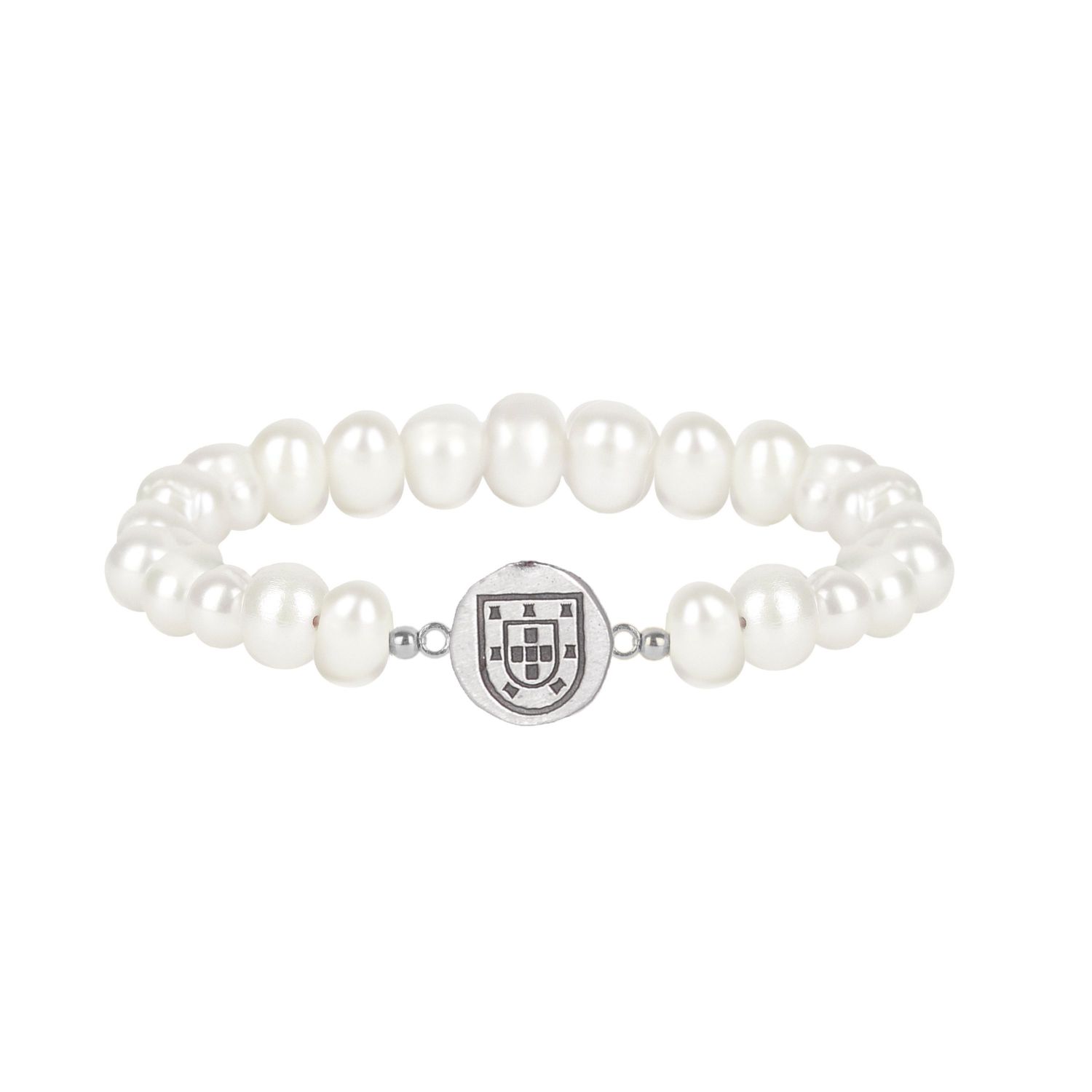 Bracelet Escudo in Silver with Pearls Bracelet Escudo in Silver with Pearls