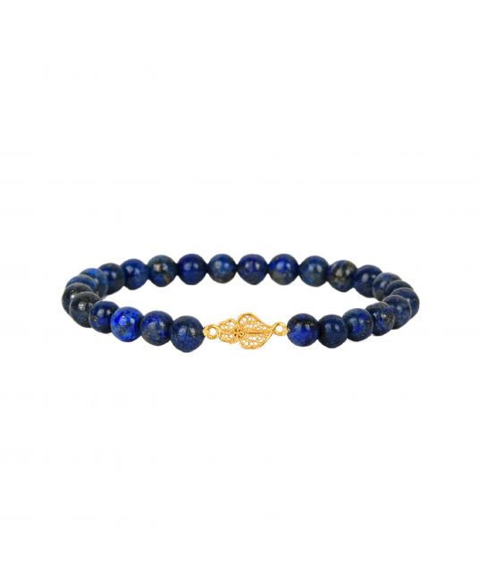 Bracelet Heart of Viana in 19,2Kt Gold with Lapis Lazuli 