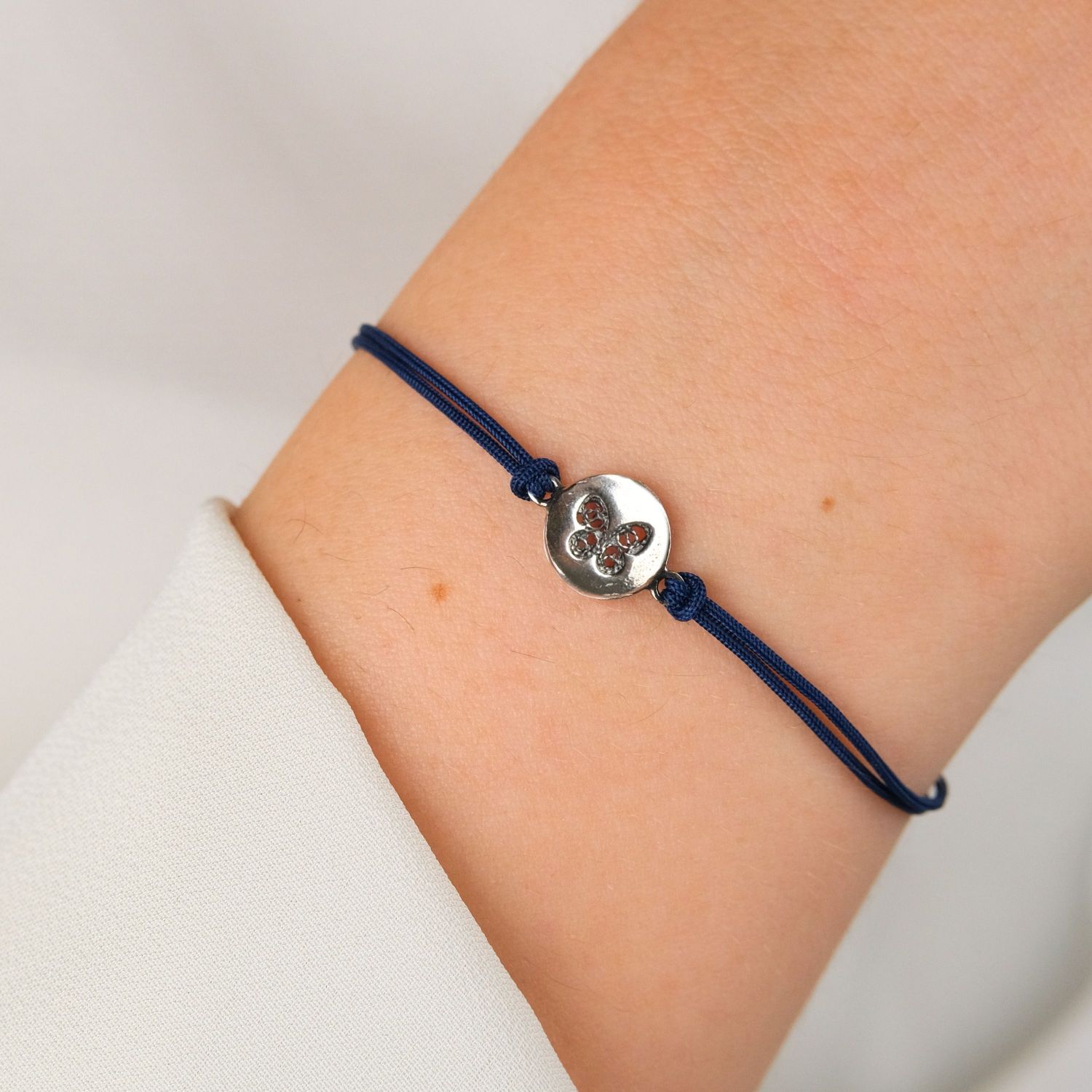 Pulsera Dije Mariposa en Plata Pulsera Dije Mariposa en Plata