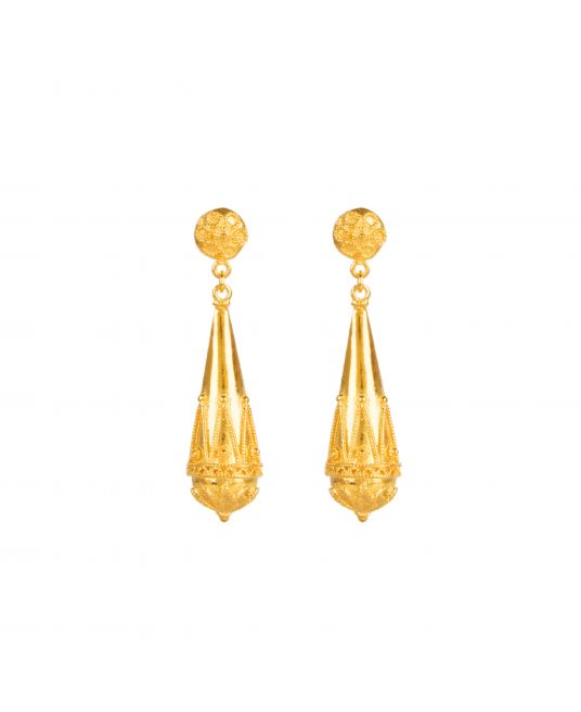 Boucles d'Oreilles Fuso en Argent Plaqué Or 