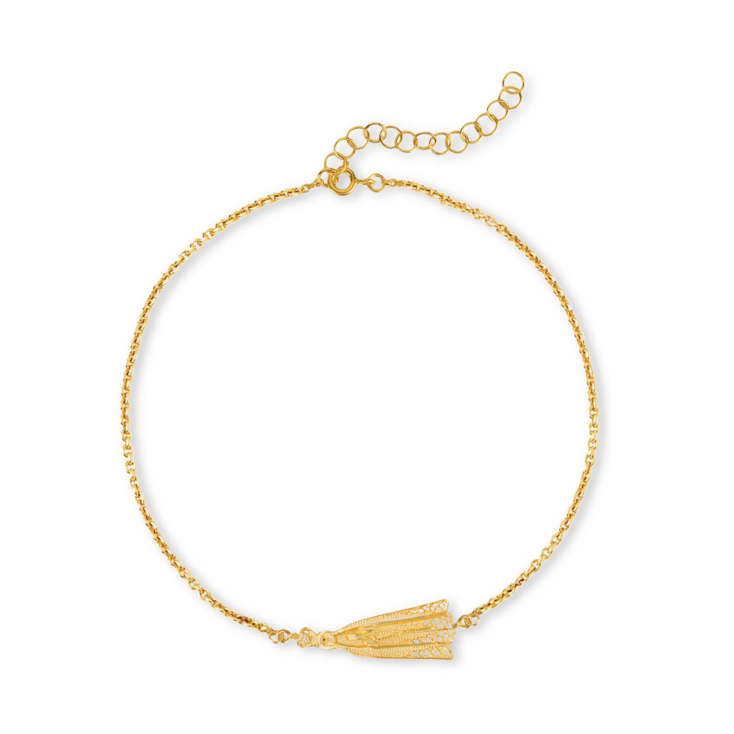 Pulsera Nuestra Señora de Fátima de Plata Bañada en Oro Pulsera Nuestra Señora de Fátima de Plata Bañada en Oro