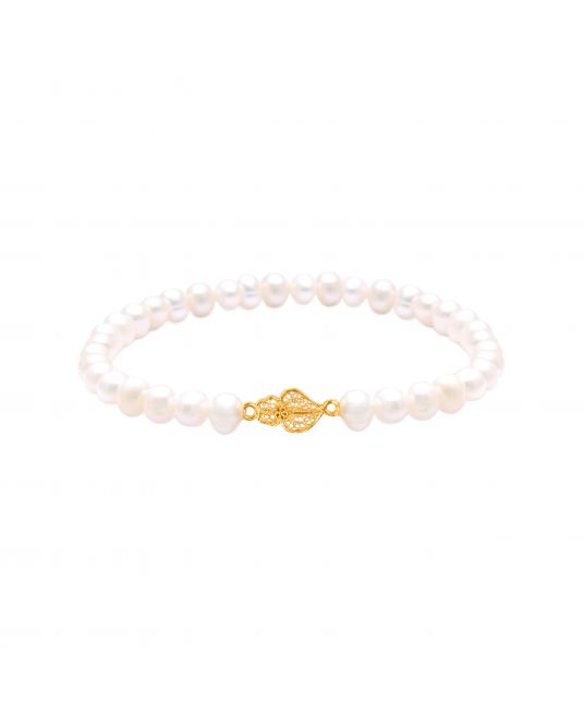 Bracelet Heart of Viana in 19,2Kt Gold with Pearls 