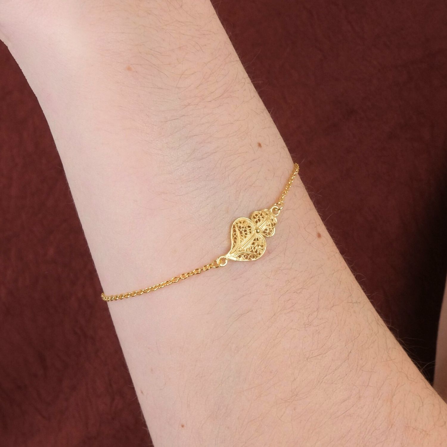 Bracelet Heart of Viana in Gold Plated Silver Bracelet Heart of Viana in Gold Plated Silver