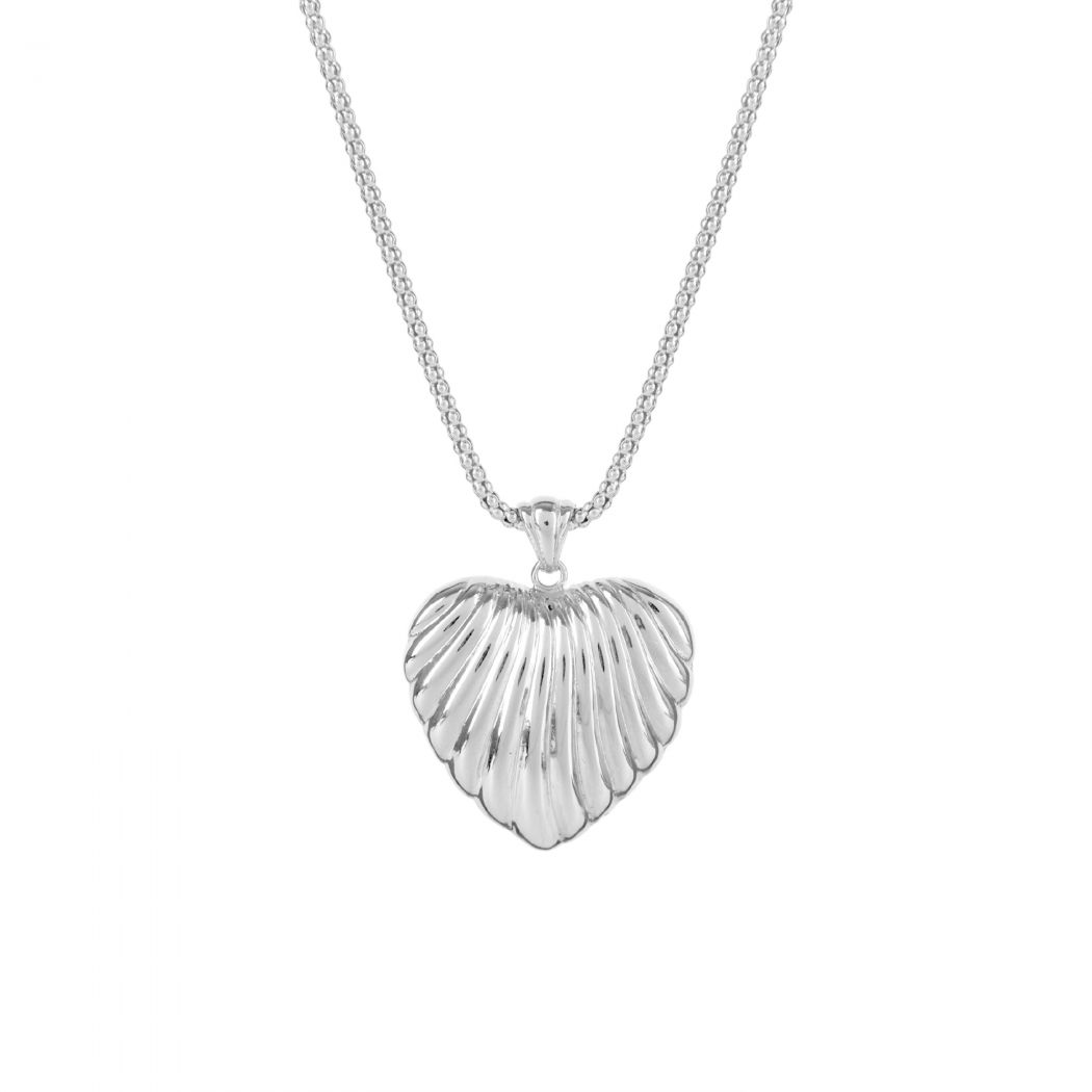 Necklace Intertwined Heart in Silver