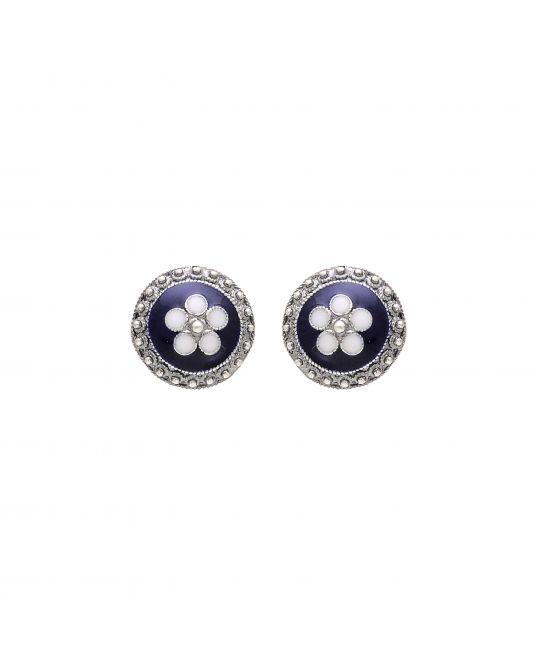 Earrings Caramujo Stud in Silver 