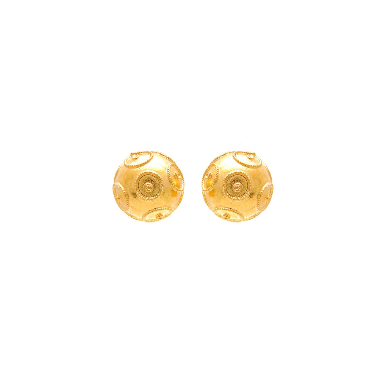 Boucles d'Oreilles Contas de Viana XS en Argent Plaqué Or Boucles d'Oreilles Contas de Viana XS en Argent Plaqué Or