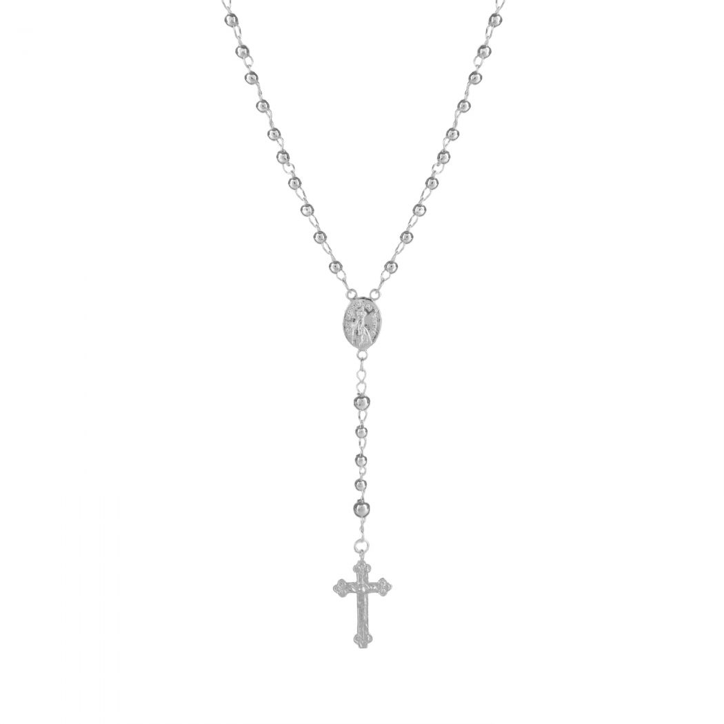 Necklace Rosary in Silver 