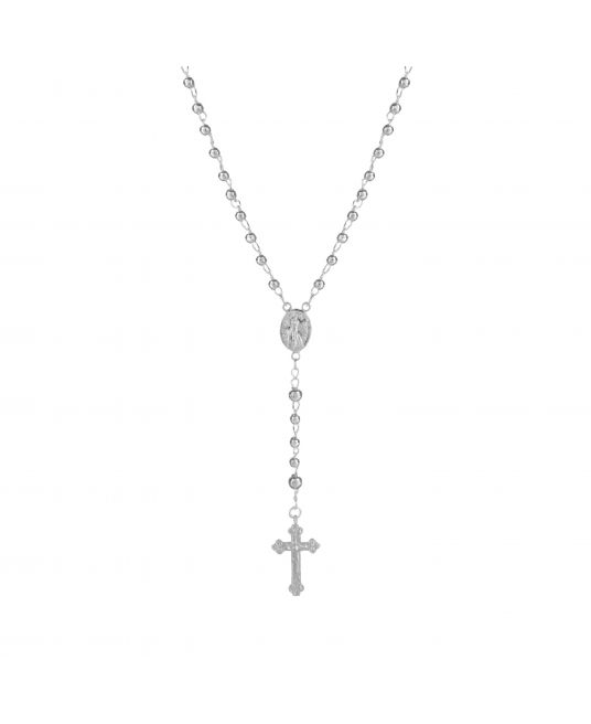 Necklace Rosary in Silver 