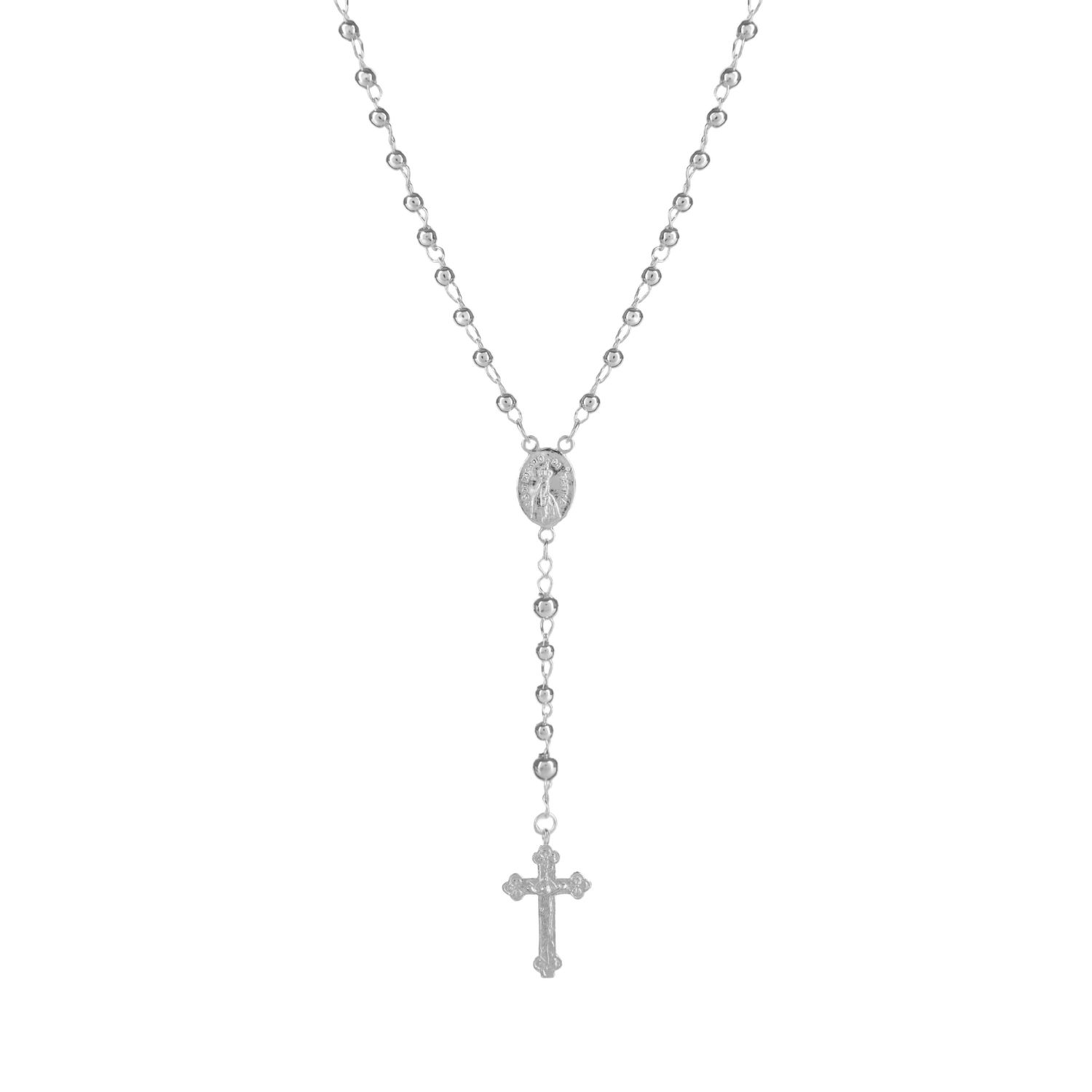 Necklace Rosary in Silver Necklace Rosary in Silver