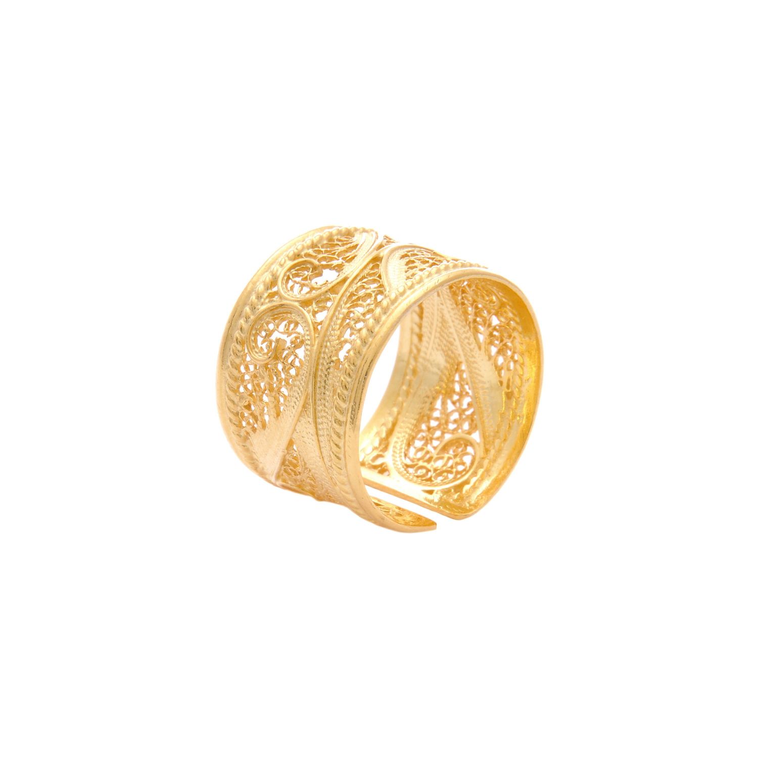 Ring Filigree in Gold Plated Silver Ring Filigree in Gold Plated Silver