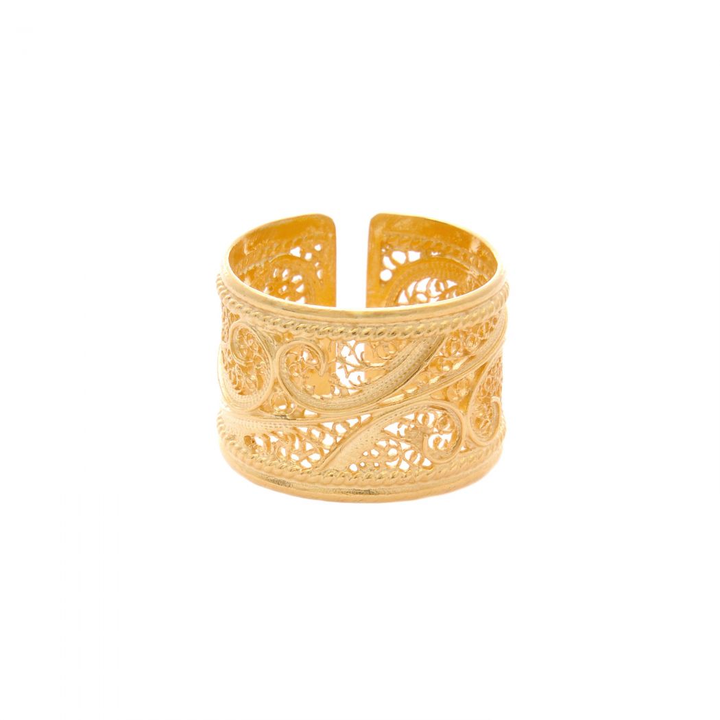 Ring Filigree in Gold Plated Silver 