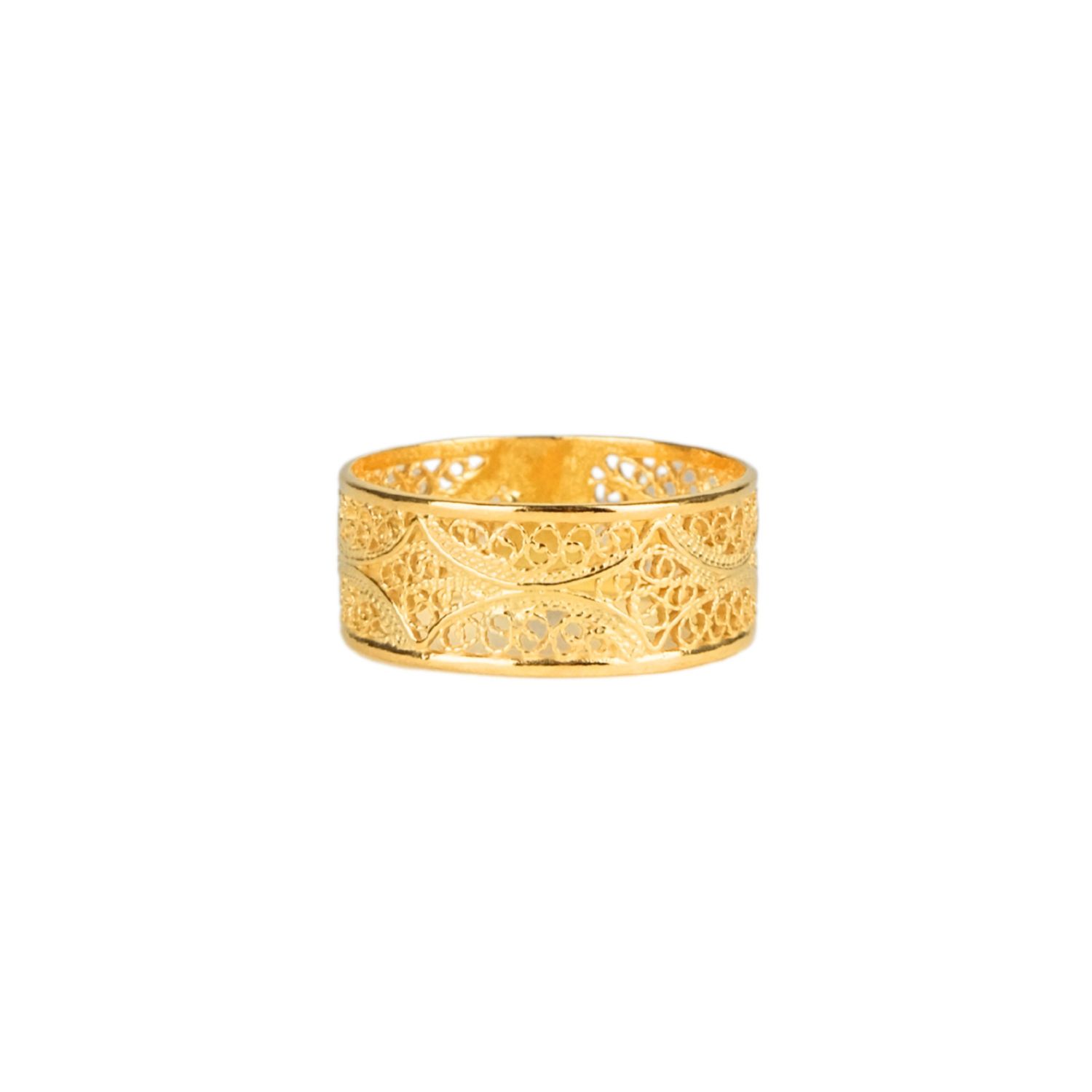 Ring Filigree Band in Gold Plated Silver Ring Filigree Band in Gold Plated Silver