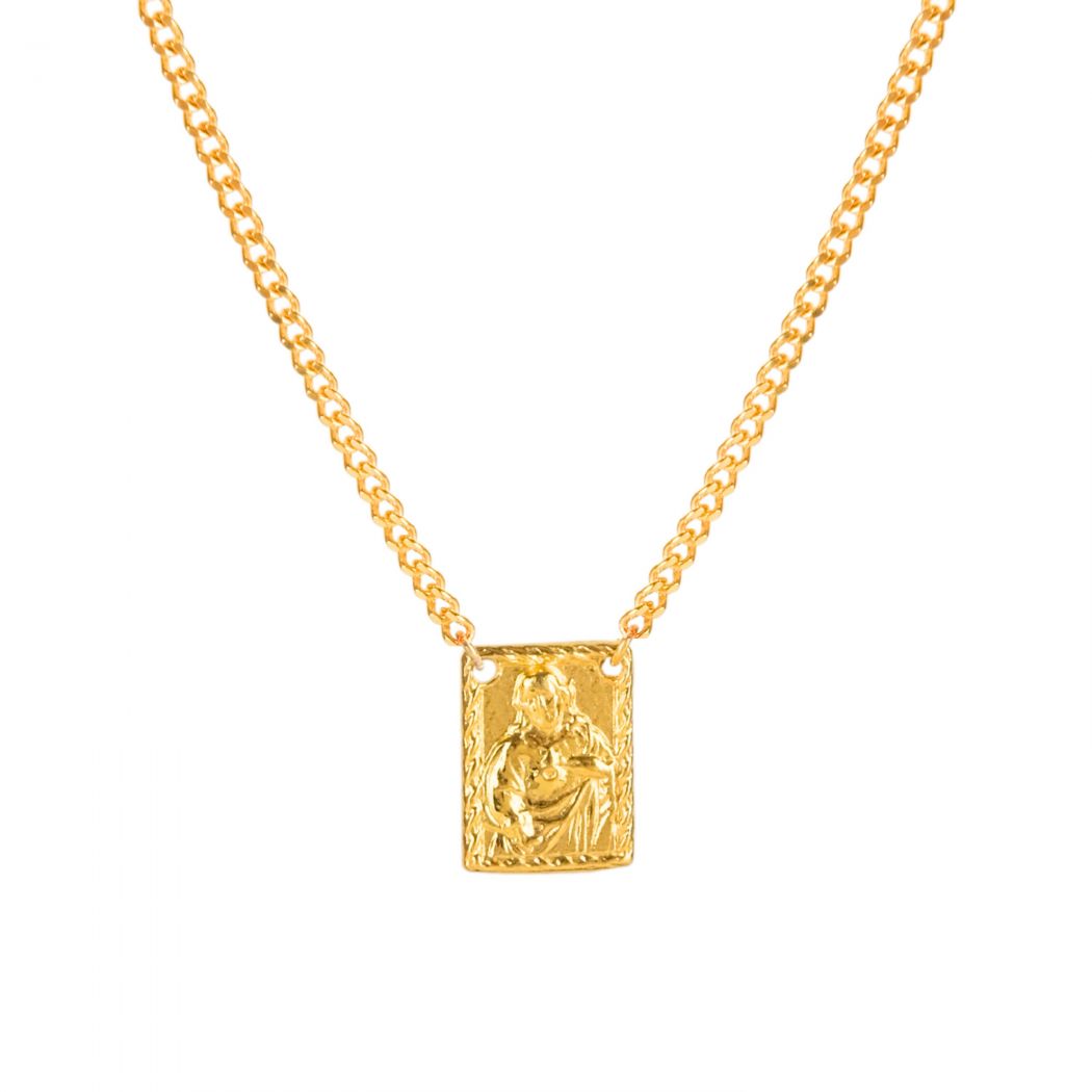 Necklace Scapular in Gold Plated Silver 