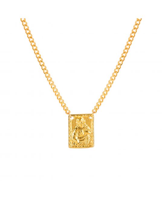 Necklace Scapular in Gold Plated Silver