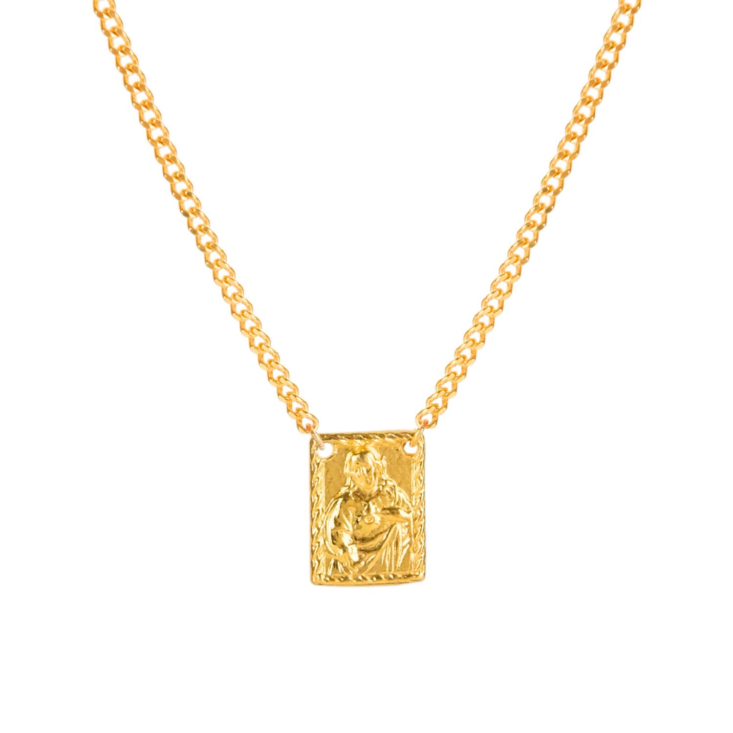 Necklace Scapular in Gold Plated Silver 