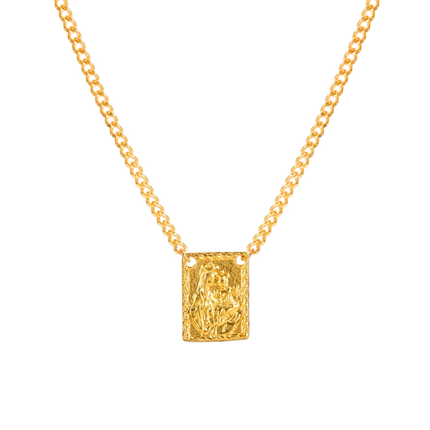 Necklace Scapular in Gold Plated Silver 