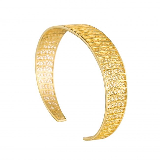 Bracelet Circles in Gold Plated Silver 