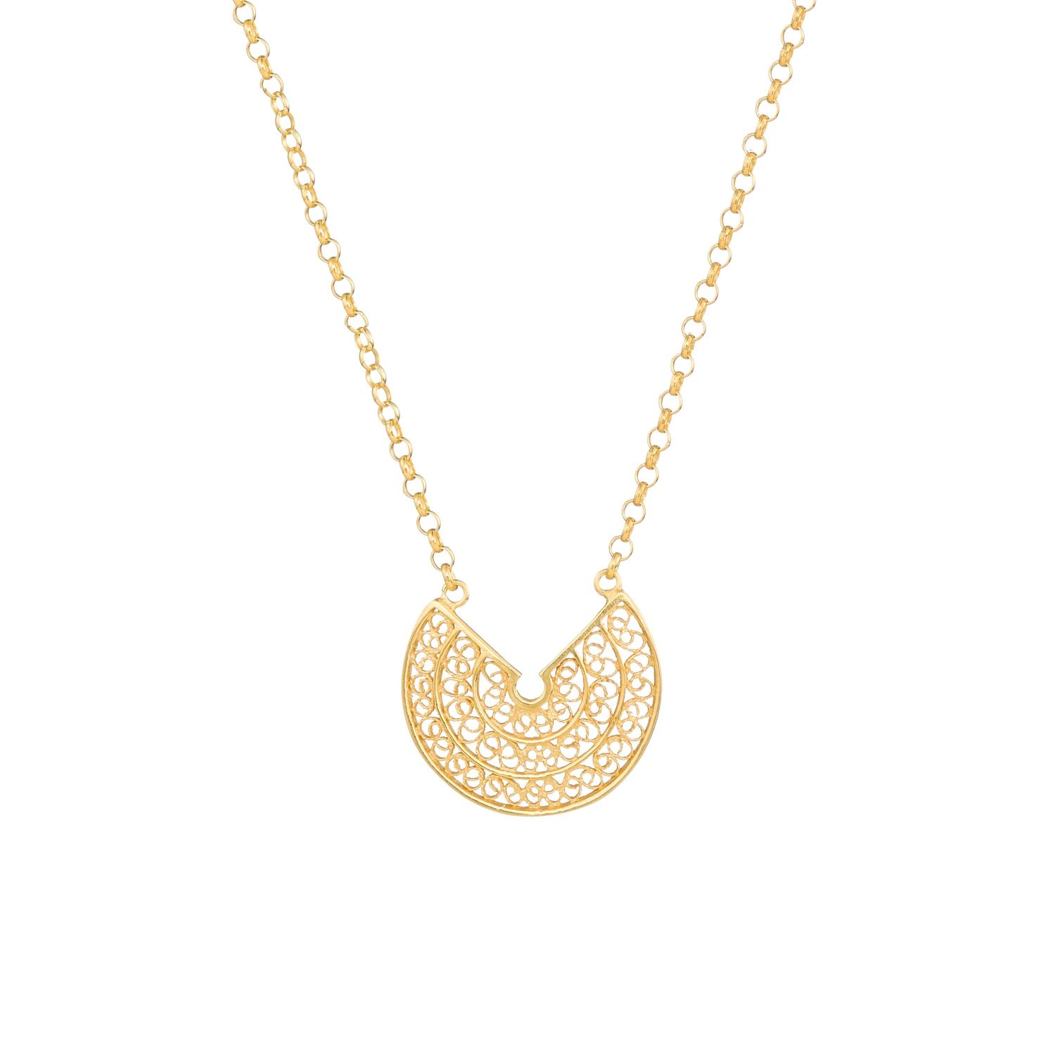 Necklace Circles in Gold Plated Silver Necklace Circles in Gold Plated Silver