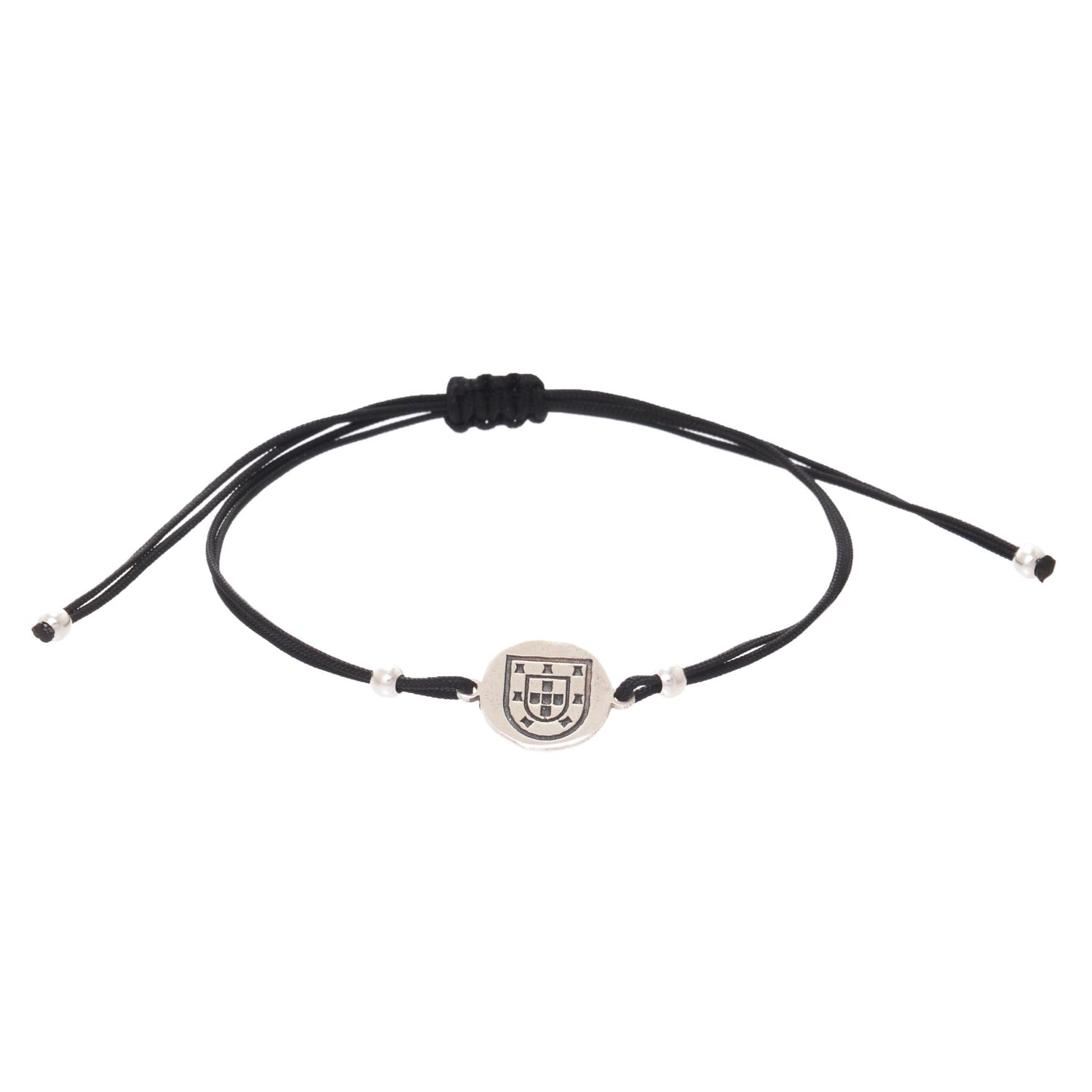 Bracelet Escudo in Silver with Cord Bracelet Escudo in Silver with Cord