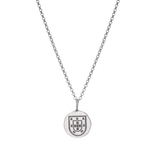 Necklace Escudo Long in Silver 