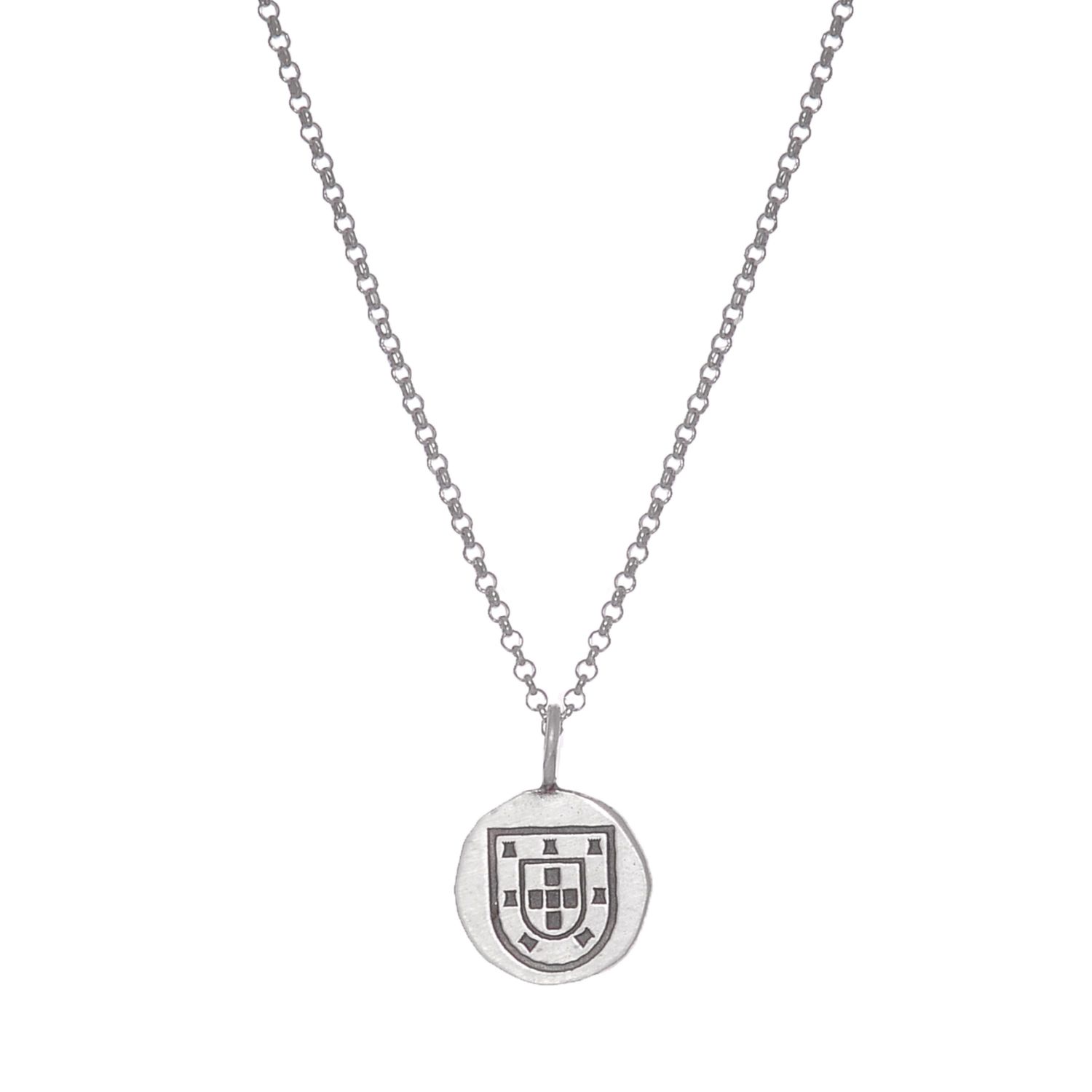 Necklace Escudo Long in Silver Necklace Escudo Long in Silver