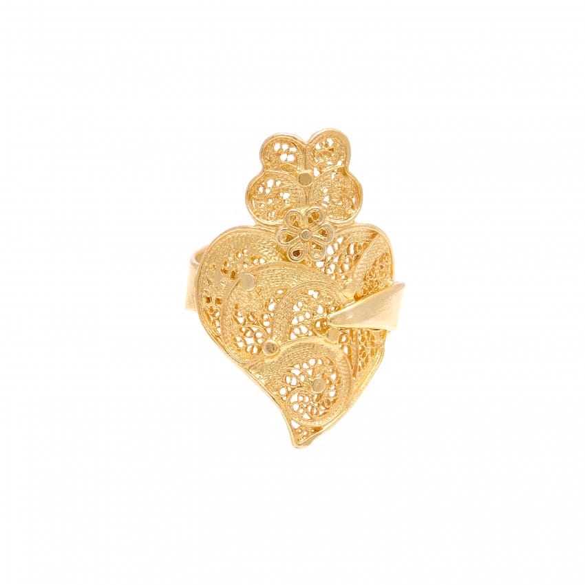 Ring Heart of Viana in Gold Plated Silver 