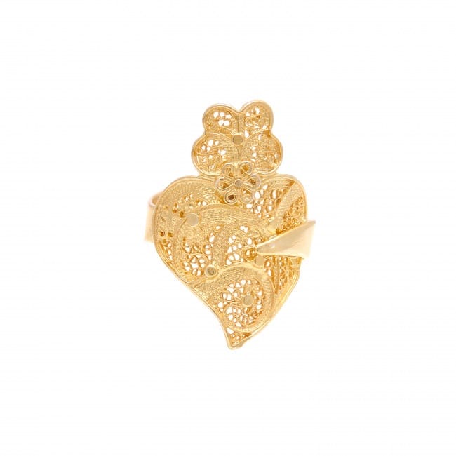 Ring Heart of Viana in Gold Plated Silver 