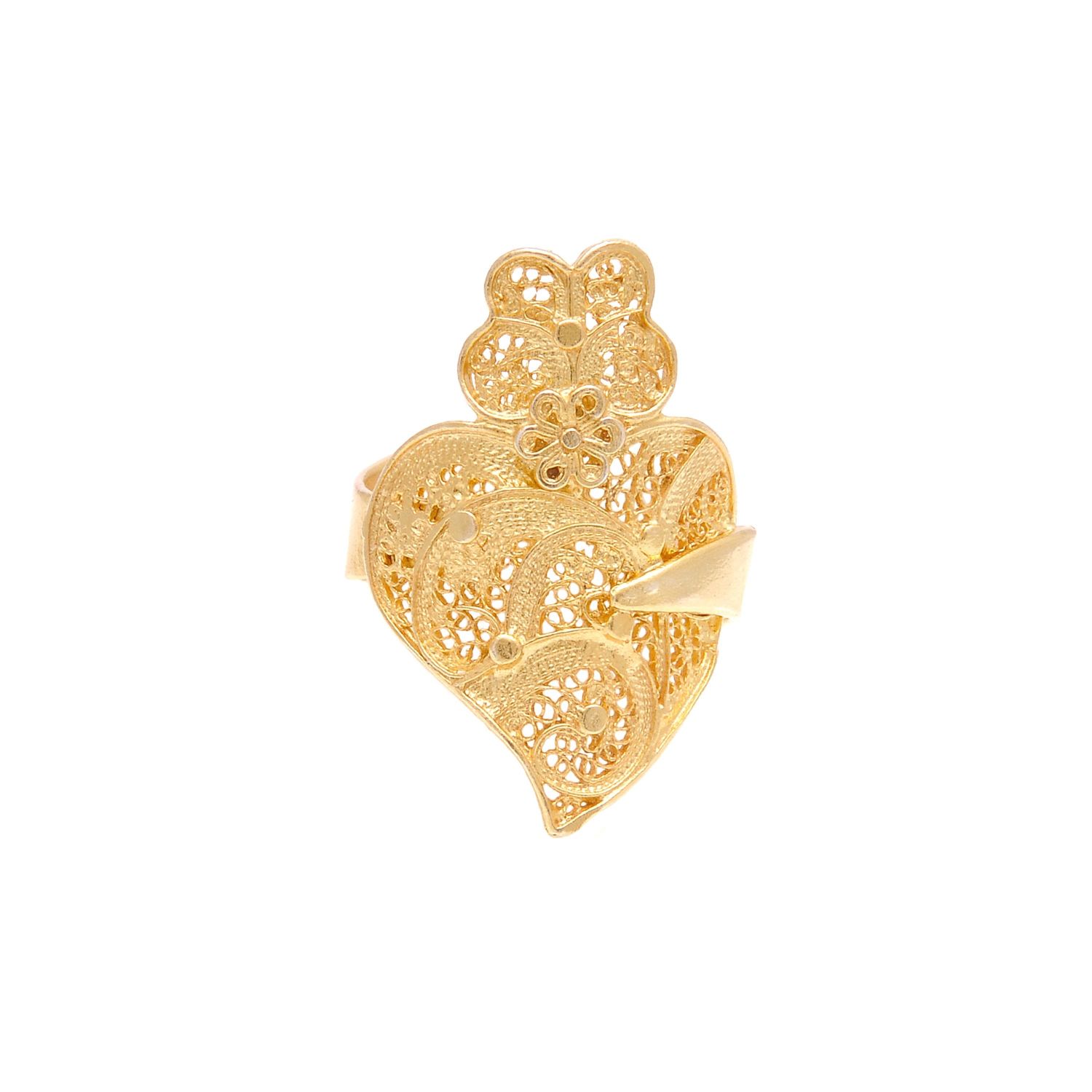 Ring Heart of Viana in Gold Plated Silver Ring Heart of Viana in Gold Plated Silver