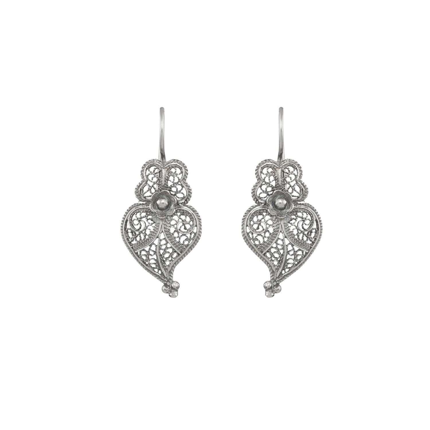 Earrings Heart of Viana 2,5cm in Silver Earrings Heart of Viana 2,5cm in Silver