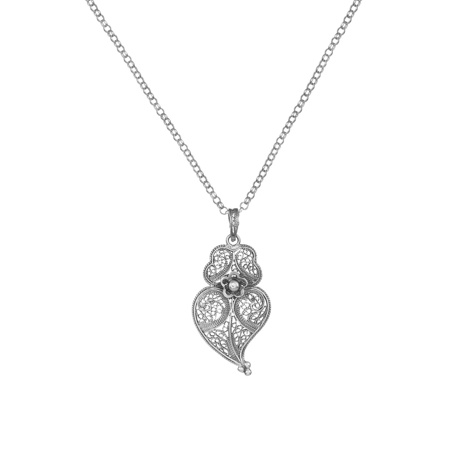 Necklace Heart of Viana 3,5cm in Silver Necklace Heart of Viana 3,5cm in Silver