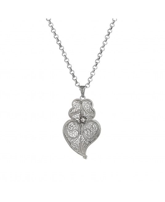Necklace Heart of Viana 4,5 cm in Silver 