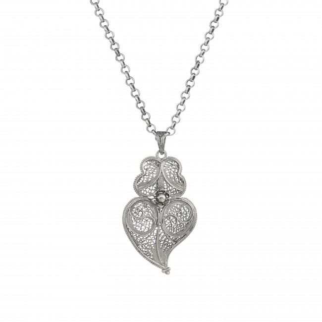 Necklace Heart of Viana 4,5 cm in Silver 