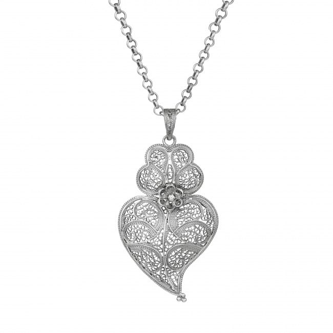 Necklace Heart of Viana 5,5 cm in Silver 