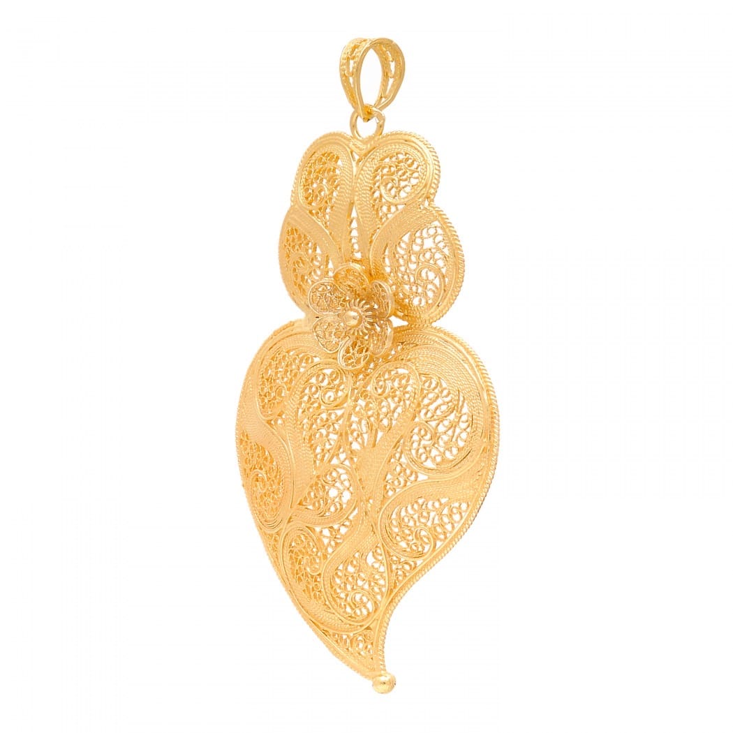 Necklace Heart of Viana 7,5 cm in Gold Plated Silver 