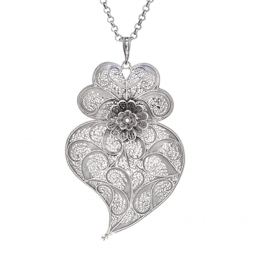 Collar Corazón de Viana XL de Plata 