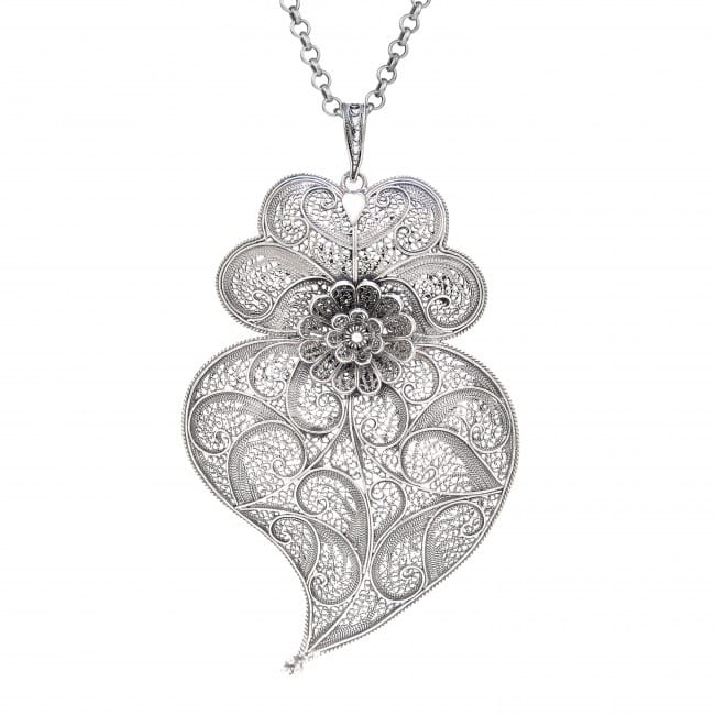 Necklace Heart of Viana XL in Silver