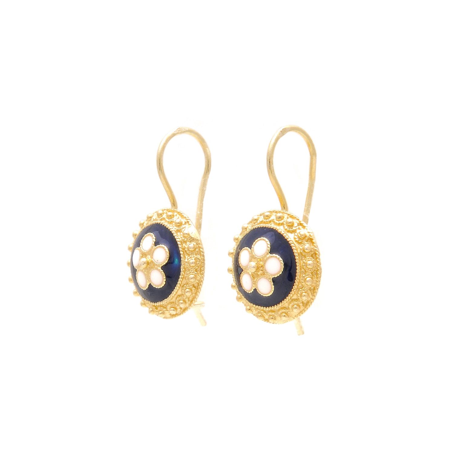 Earrings Caramujo in Gold Plated Silver 