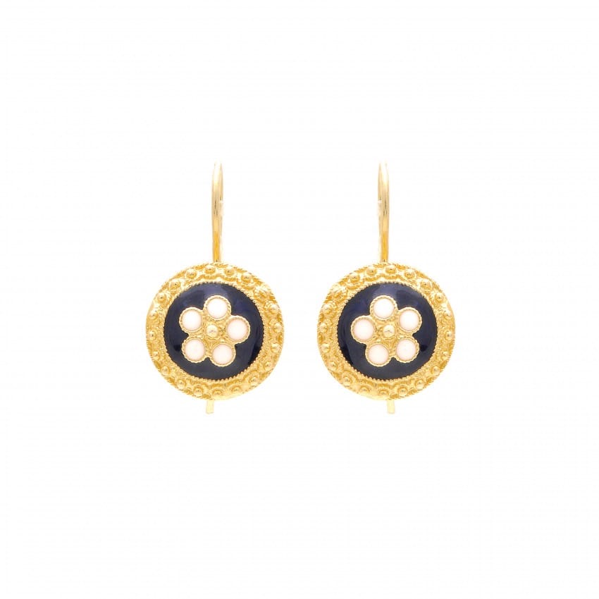 Earrings Caramujo in Gold Plated Silver 