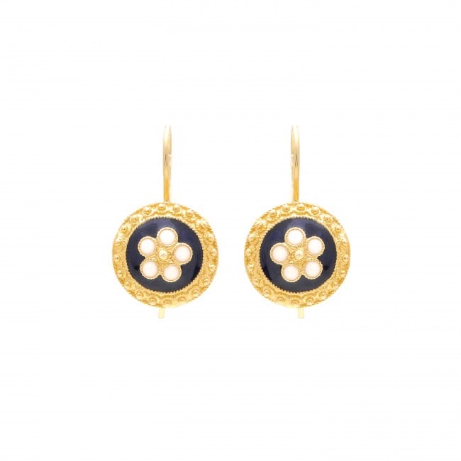 Earrings Caramujo in Gold Plated Silver